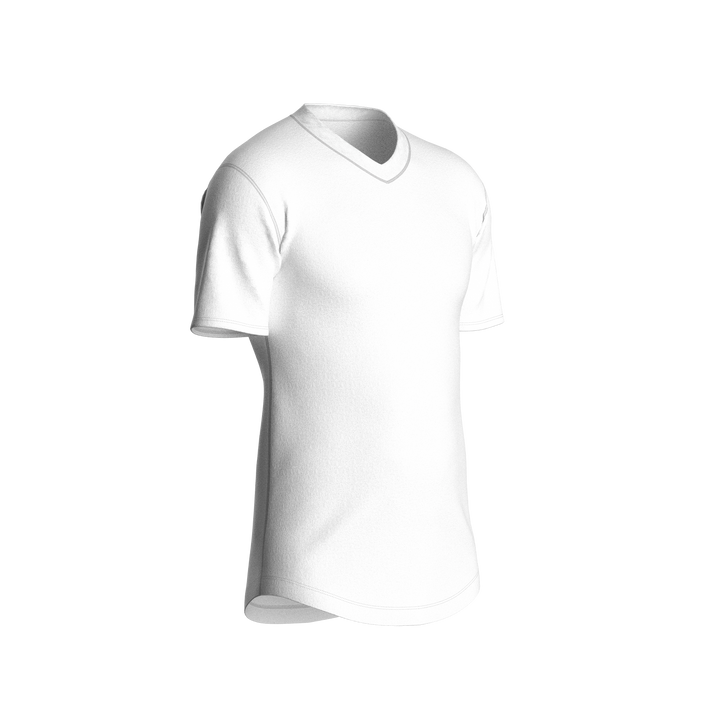 SB1002-Short Sleeve Curved Bottom V-Neck T-Shirt