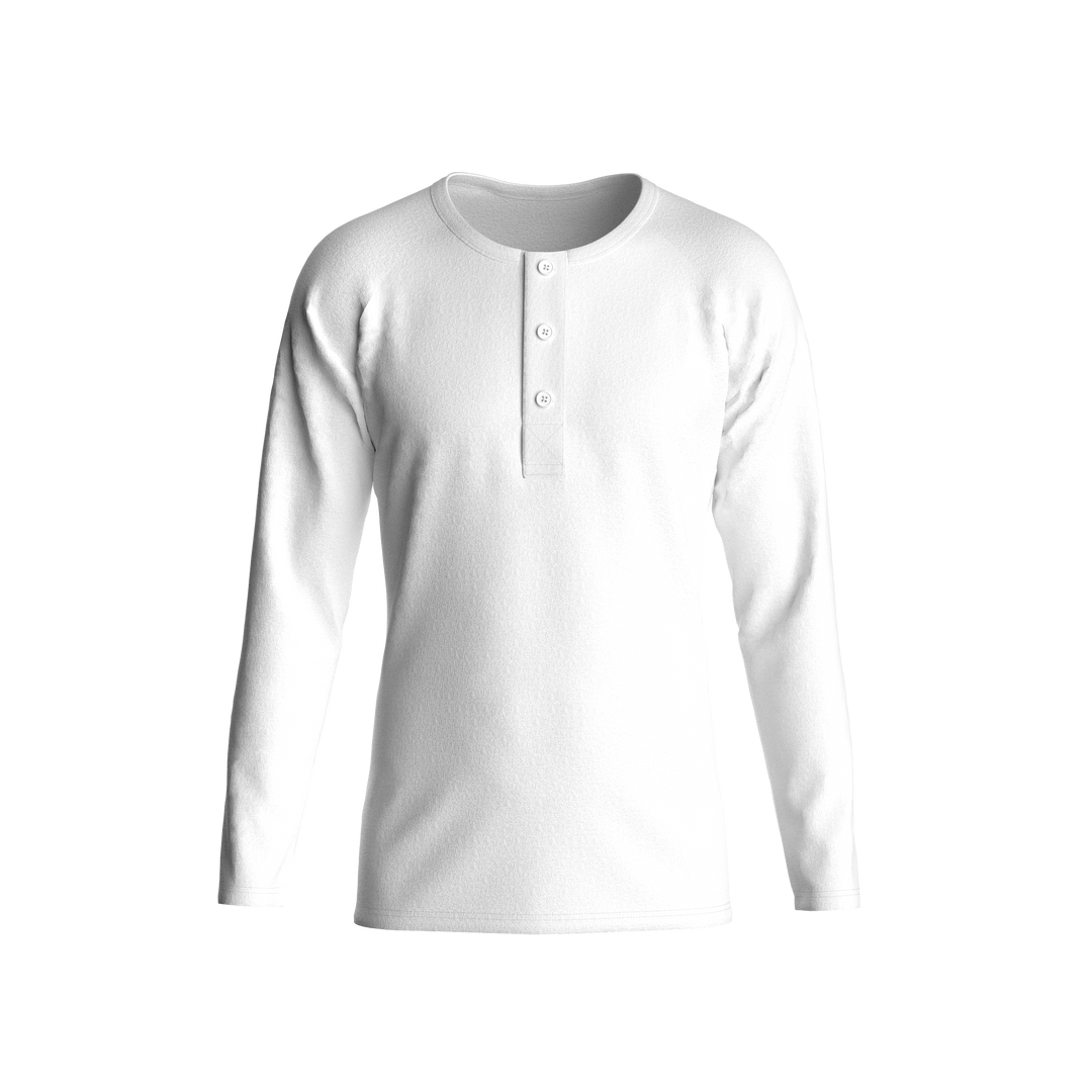 SB1007-Long Sleeve Raglan Henley T-Shirt